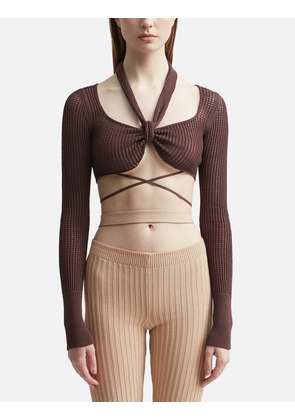 FISHNET KNIT CROP TOP