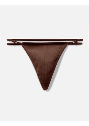 Ribbed Strap Detailed Thong