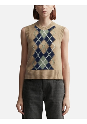 Argyle Sleeveless Sweater