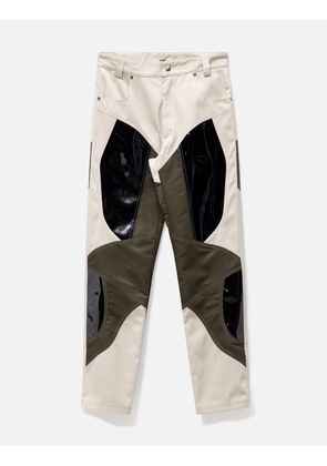 PATCHWORK VINYL TROUSERS