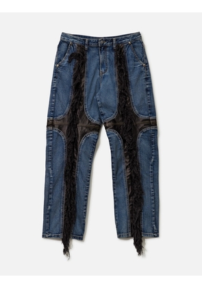 Mohican Leather Denim Pants