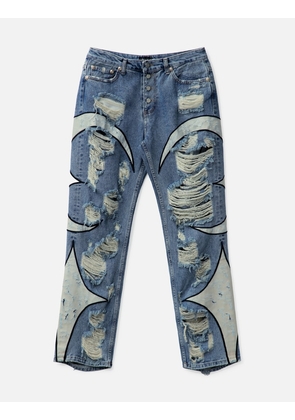 Moon Star Distressed Denim Jeans