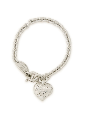 Vivienne Westwood Lee Crystal-embellished Heart-pendant Bracelet - Silver - M