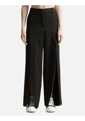 Grain de Poudre Wool Wide-leg Trousers