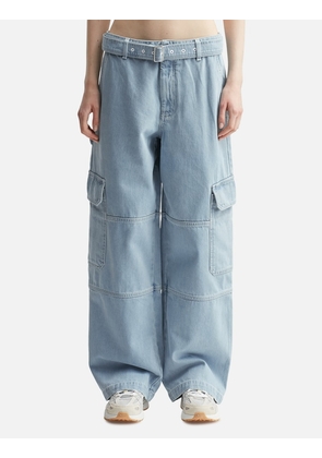 Belted Utility Denim Pants
