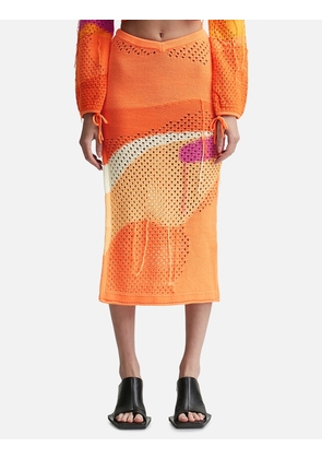 POMPELMO SUNSET KNIT SKIRT