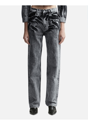 Blade Logo-embroidered Ez Mid-rise Wide-leg Jeans