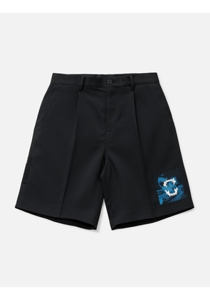 UP1E4508 Punk Graphic Patchwork Tailor Shorts