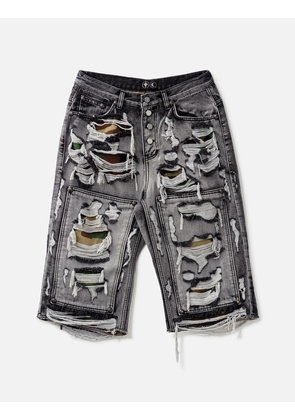Hell Camo Denim Shorts