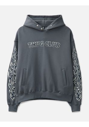 Leather Flame Hoodie