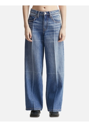 Foldline Wide Straight-Leg Jean