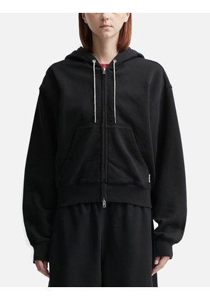 Cotton Terry Hoodie with Crystal Hotfix Drawcord