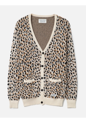 Leopard Jacquard Knit Cardigan