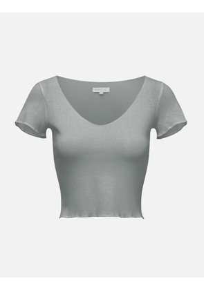 Pointelle Capsleeve Top