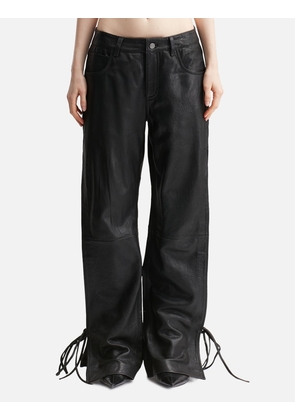 Baggy String Leather Trousers