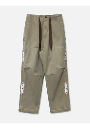 Sulfur Herringbone Easy Baker Pants