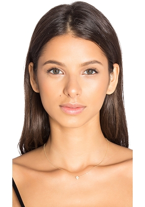 EF COLLECTION Mini Disc Necklace in Metallic Gold.