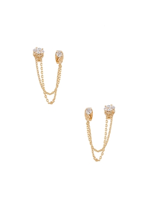 Ettika Earring in Metallic Gold.