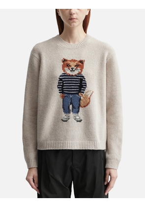 Dressed Fox Intarsia Wool Jumper