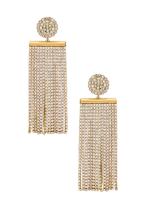 Ettika Crystal Dangle Earring in Metallic Gold.