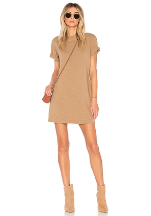 COTTON CITIZEN Tokyo Short Sleeve Mini Dress in Tan. Size L. Also in S, XS, M.