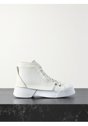 JW Anderson - Paneled Leather And Canvas High-top Sneakers - White - IT36,IT37,IT38,IT39,IT40,IT41,IT42