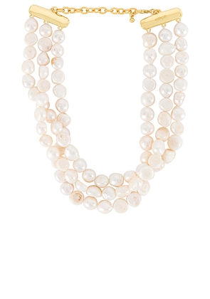 Cult Gaia Nora Choker in Metallic Gold.