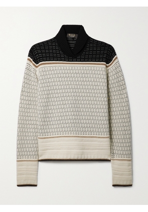 Loro Piana - Serbelloni Cashmere-jacquard Turtleneck Sweater - Cream - IT36,IT38,IT40,IT42,IT44,IT46,IT48,IT50,IT52