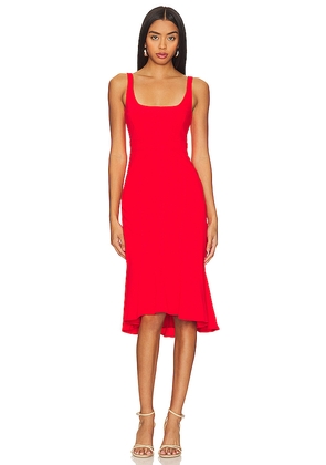 Amanda Uprichard Campania Midi Dress in Red. Size L. Also in XS, S, M, XL.