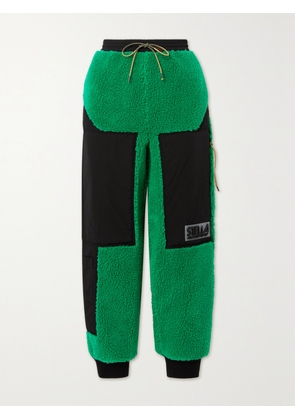 Stella McCartney - + Net Sustain Kara Recycled Faux Shearling And Shell Track Pants - Green - IT34,IT36,IT38,IT40,IT42,IT44,IT46
