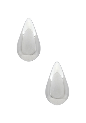 Amber Sceats Lila Earrings in Metallic Silver.