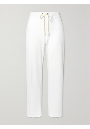 James Perse - Cropped Supima Cotton-terry Track Pants - White - 01,2,3,4