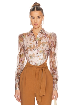 Bardot Valentina Corset Top in Tan. Size 10. Also in 2, 4, 6, 8.