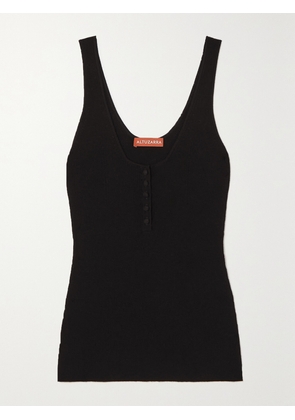 Altuzarra - Daphne Ribbed Wool And Cashmere-blend Top - Black - x small,small,medium,large,x large