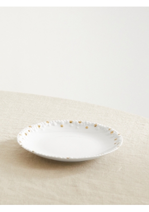 L'Objet - + Haas Brothers Mojave 17cm Gold-plated Porcelain Plate - White - One size