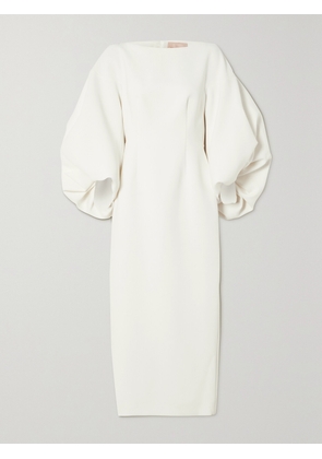 Roksanda - Garance Open-back Faux Pearl-embellished Crepe Midi Dress - Ivory - UK 6,UK 8,UK 10,UK 12,UK 14,UK 16,UK 18