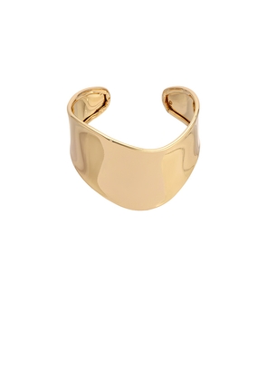 Ettika Smooth Cuff Bracelet in Metallic Gold.