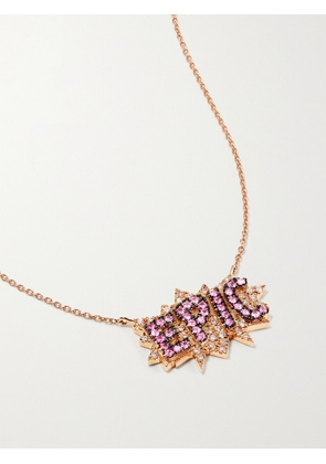 Diane Kordas - Epic 18-karat Rose Gold, Sapphire And Diamond Necklace - One size