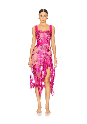 Bronx and Banco Eva Midi Dress in Pink. Size M. Also in XS, S, L.