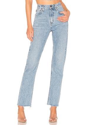 AGOLDE Cherie High Rise Straight Jeans in Blue. Size 23. Also in 32, 33, 34.