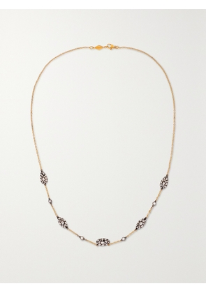 Fred Leighton - Collection 18-karat Gold, Sterling Silver And Diamond Necklace - One size