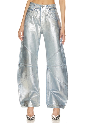 EB Denim Frederic Jeans in Metallic Silver. Size 24. Also in 25.