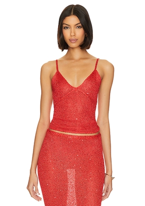 ASTA RESORT Carolina Camisole in Red. Size L. Also in M, XL.