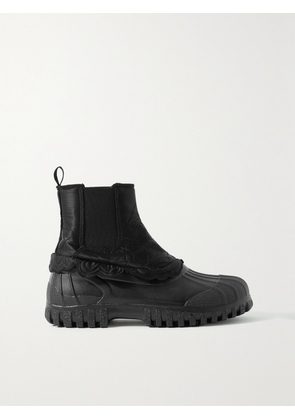 Cecilie Bahnsen - Julian Scalloped Quilted Silk And Rubber Chelsea Boots - Black - IT35,IT36,IT37,IT38,IT39,IT40,IT41