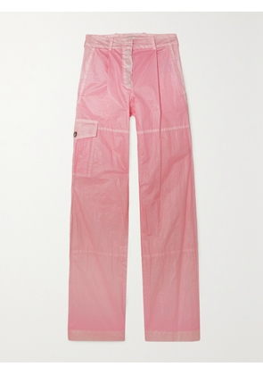NINA RICCI - Crinkled-shell Straight-leg Cargo Pants - Pink - FR 34,FR 36,FR 38,FR 40,FR 42,FR 44