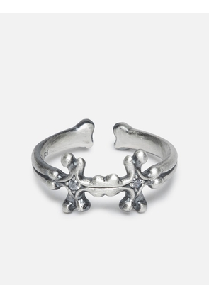 925 Silver Ring 002 - Cross Bone