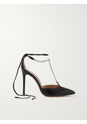 Gianvito Rossi - Brilliant 105 Crystal-embellished Leather Pumps - Black - IT35,IT36,IT36.5,IT37,IT37.5,IT38,IT38.5,IT39,IT40,IT40.5,IT41,IT42