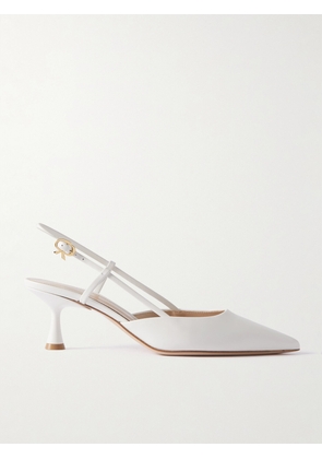 Gianvito Rossi - Ascent 55 Leather Slingback Pumps - White - IT35,IT36,IT36.5,IT37,IT37.5,IT38,IT38.5,IT39,IT39.5,IT40,IT40.5,IT41,IT41.5,IT42