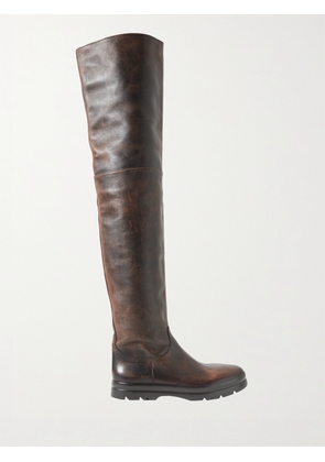 The Row - Billie Leather Over-the-knee Boots - Brown - IT35,IT35.5,IT36,IT36.5,IT37,IT37.5,IT38,IT38.5,IT39,IT39.5,IT40,IT40.5,IT41,IT41.5,IT42