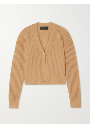 Nili Lotan - Alexis Ribbed Cashmere Cardigan - Brown - x small,small,medium,large